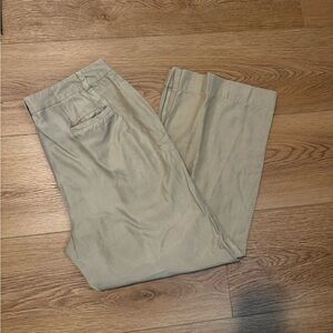 Winter Silks Vintage Silk Blend Pants Tan Khaki Pockets Size 14